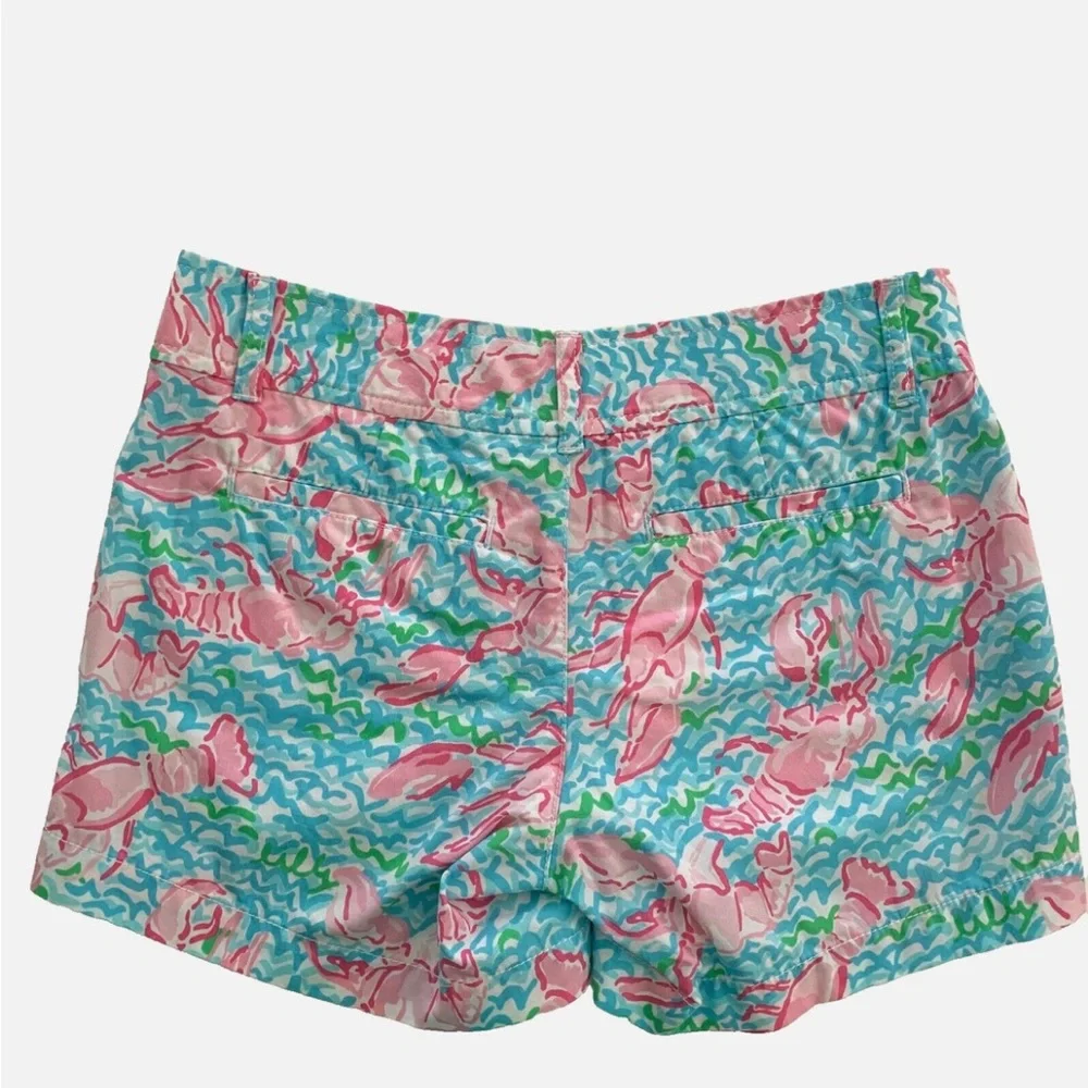 Lilly Pulitzer Preppy Callahan Short Lobster Print Size 0.
